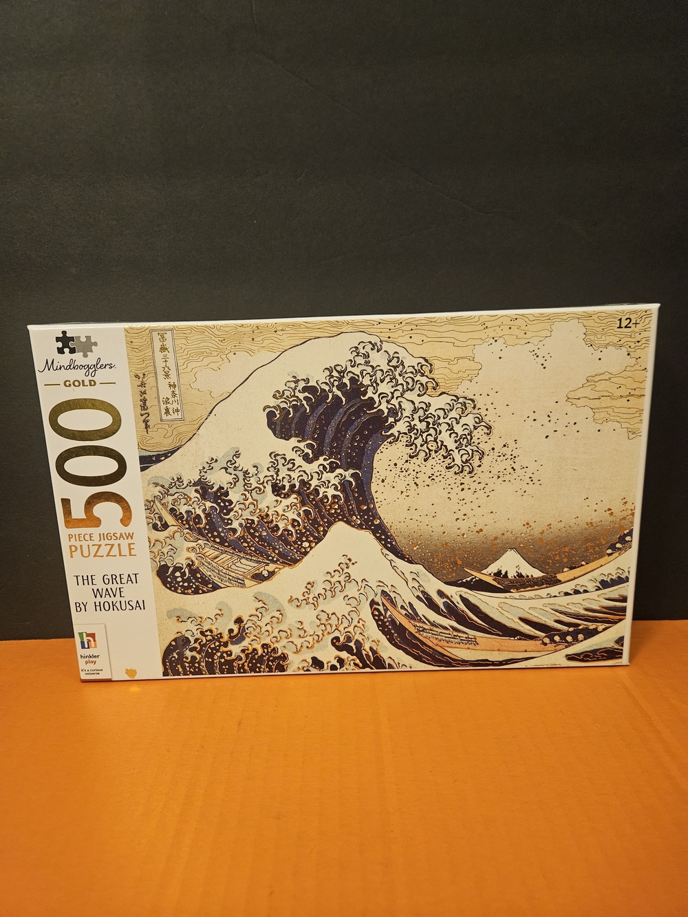 Mindbogglers Gold 500-Piece Jigsaw Puzzle — The Great Wave (Blue & Gold)